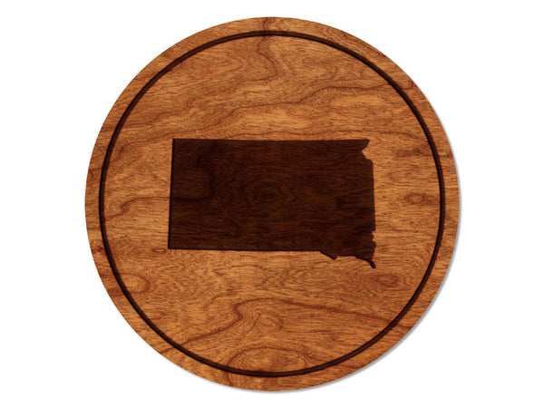 State Silhouette Coaster South Dakota