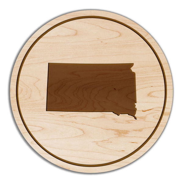 State Silhouette Coaster South Dakota