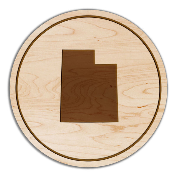 State Silhouette Coaster Utah
