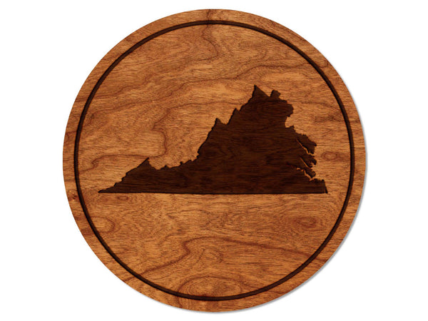 State Silhouette Coaster Virginia