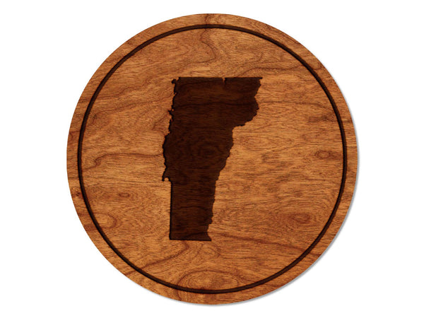 State Silhouette Coaster Vermont