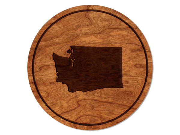 State Silhouette Coaster Washington