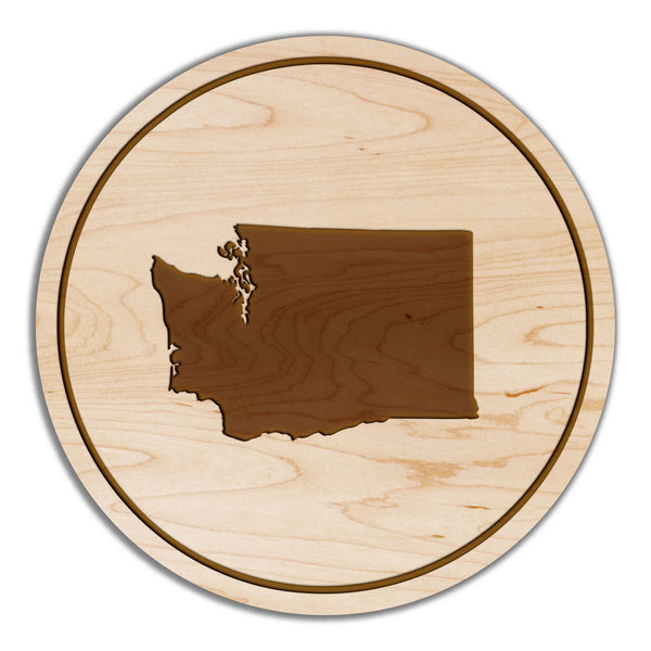 State Silhouette Coaster Washington