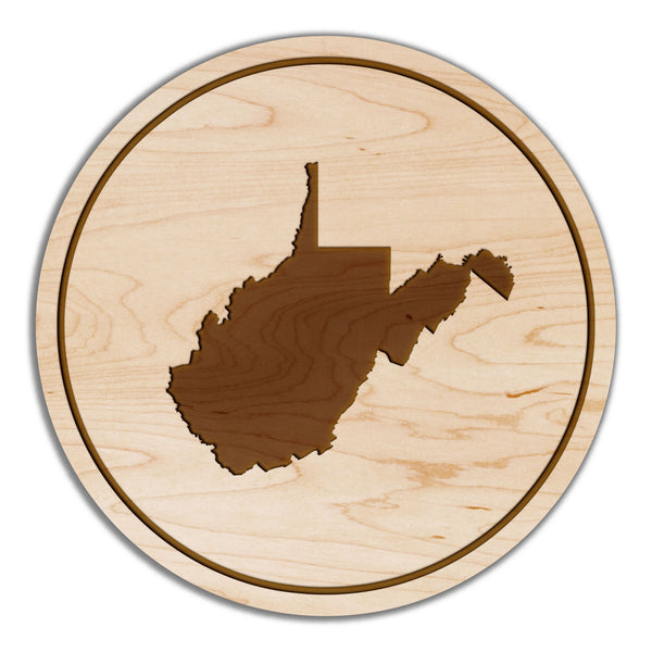 State Silhouette Coaster West Virginia