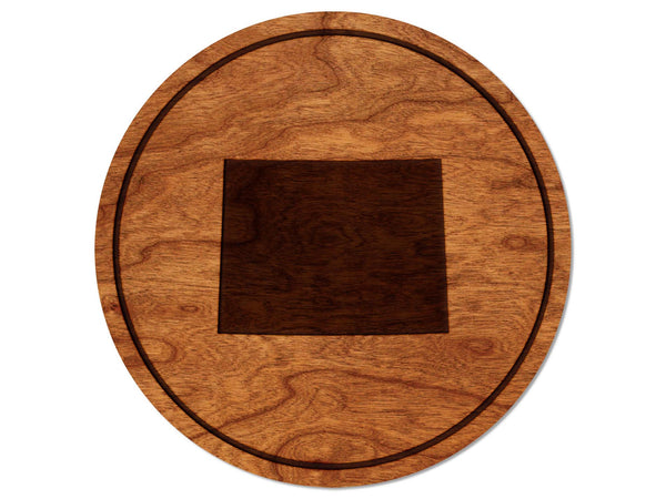 State Silhouette Coaster Wyoming