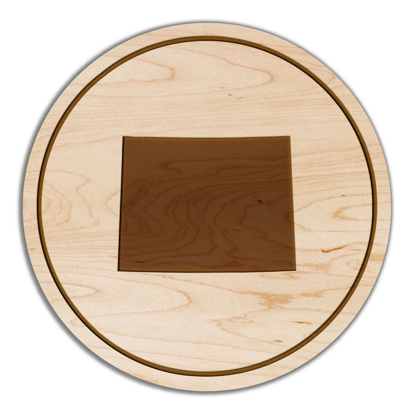 State Silhouette Coaster Wyoming