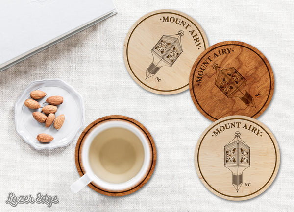 City/Hometown Coaster Mt. Airy Clock