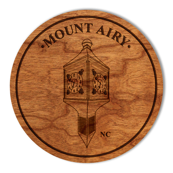 City/Hometown Coaster Mt. Airy Clock