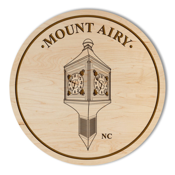 City/Hometown Coaster Mt. Airy Clock