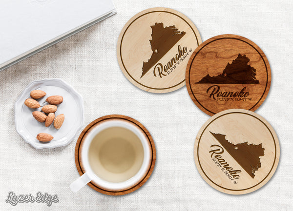 City/Hometown Coaster Roanoke