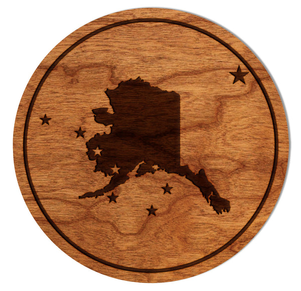 State Flag Coaster Alaska