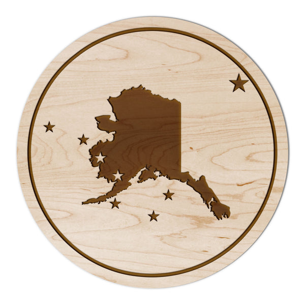 State Flag Coaster Alaska