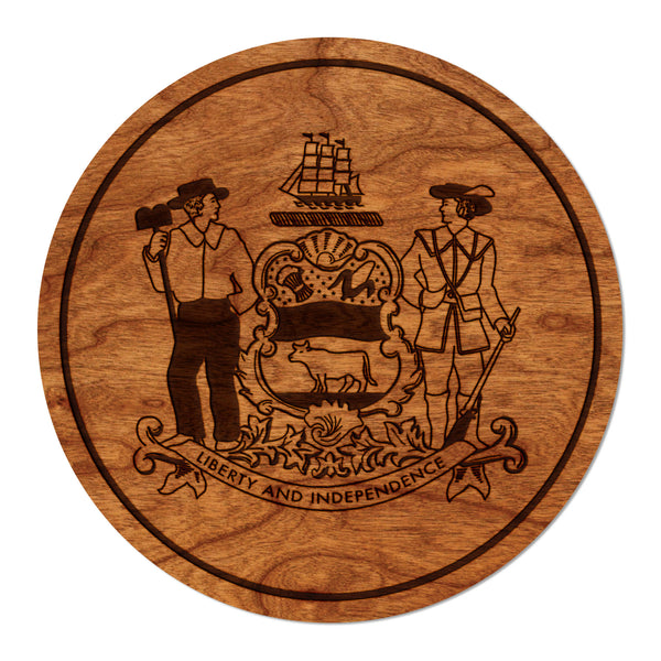State Flag Coaster Delaware