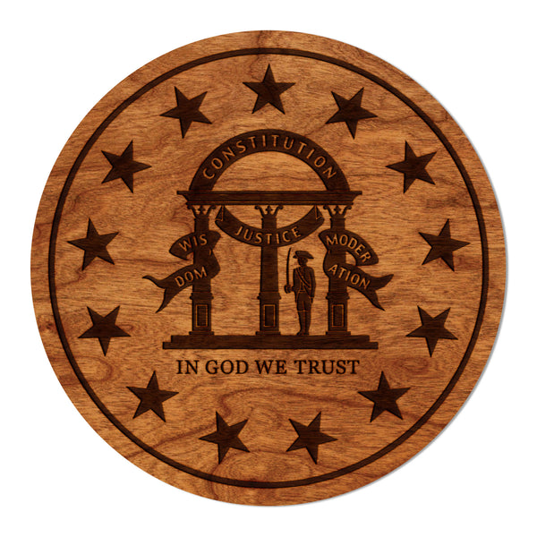 State Flag Coaster Georgia