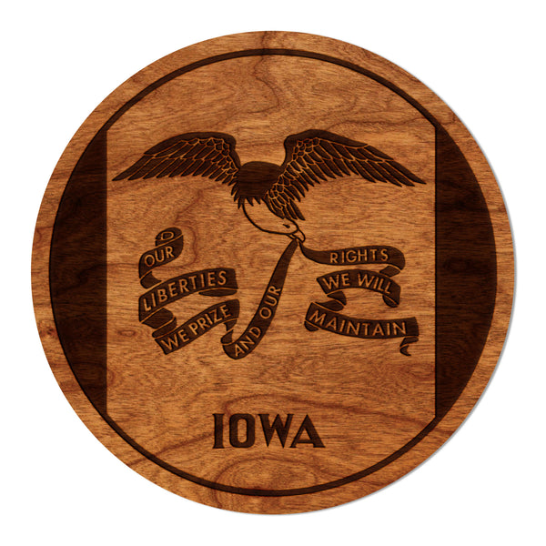 State Flag Coaster Iowa