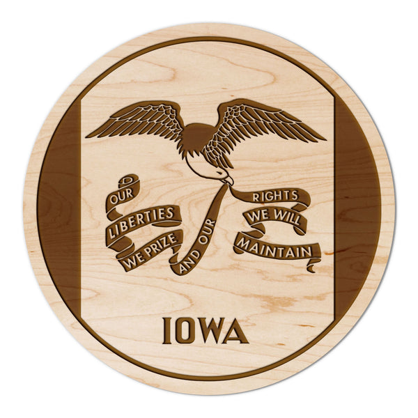 State Flag Coaster Iowa