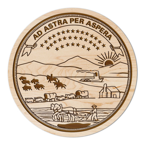 State Flag Coaster Kansas