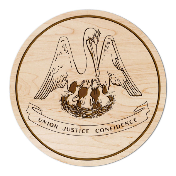 State Flag Coaster Louisiana