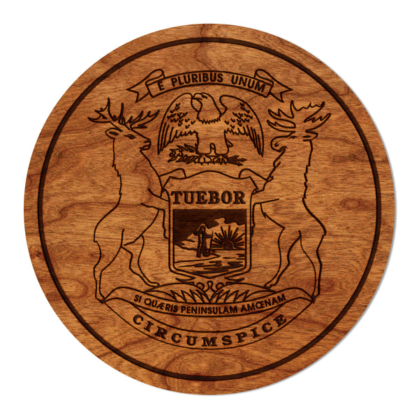 State Flag Coaster Michigan