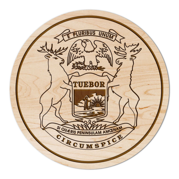 State Flag Coaster Michigan