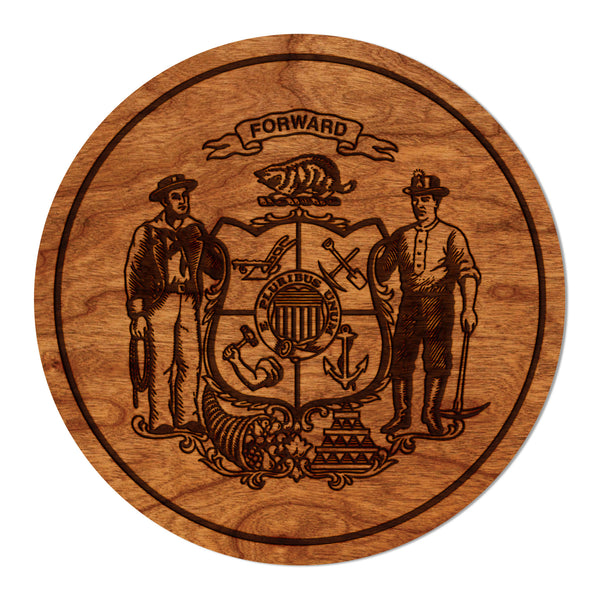 State Flag Coaster Wisconsin