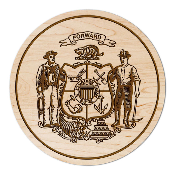 State Flag Coaster Wisconsin