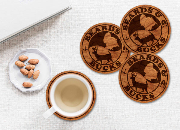 Deer Hunting Coaster Beards and Bucks