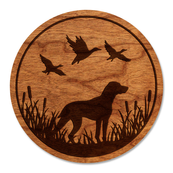 Duck Hunting Coaster Dog and Ducks
