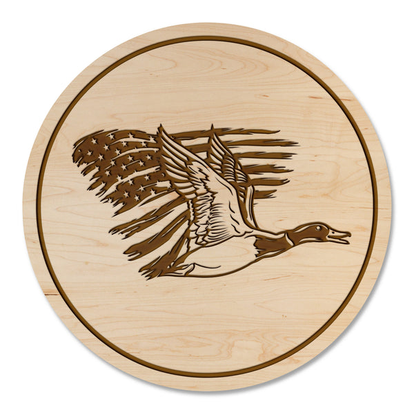 Duck Hunting Coaster Duck American Flag
