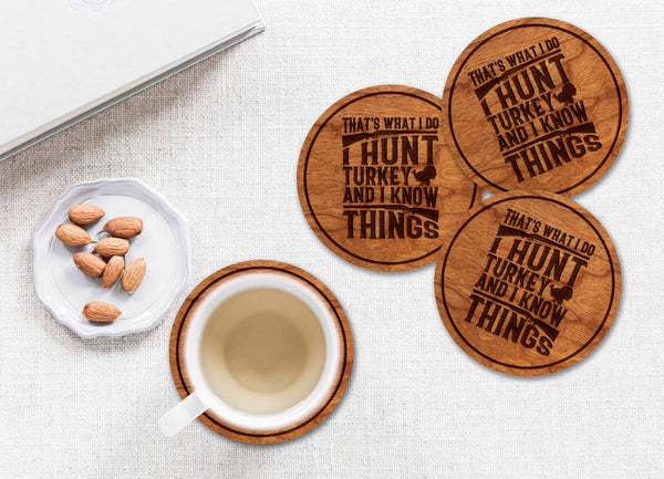 Turkey Hunting Coaster Turkey and Know