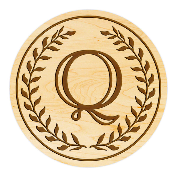 Letter Monogram Coaster Q