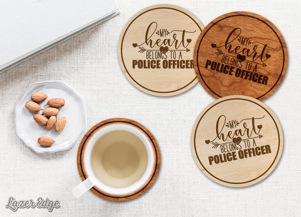 Police Coaster Heart Belongs