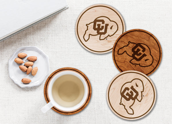 Colorado, University of Coaster Buffalo Logo