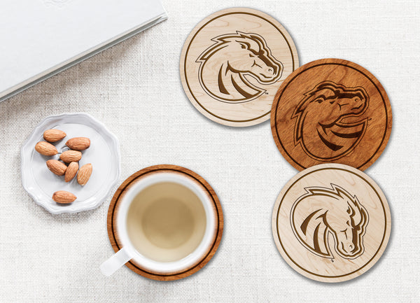Boise State University Coaster Bronco Head