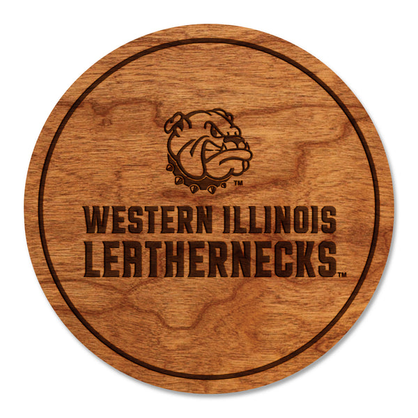 Western Illinois University Coaster Bulldog with Name