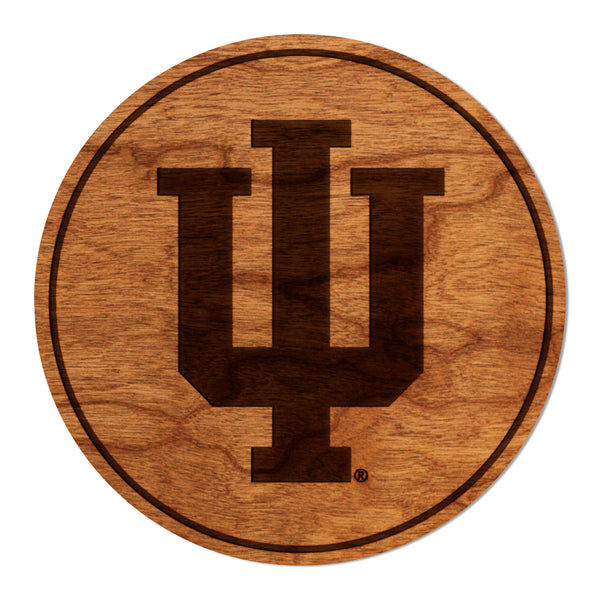 Indiana University Coaster Interlocked IU