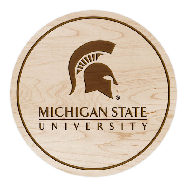 Michigan State University Coaster Helmet with Text