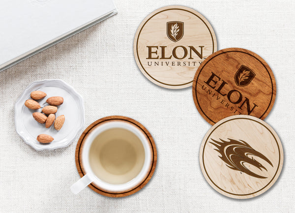 Elon University Coaster Elon Flame