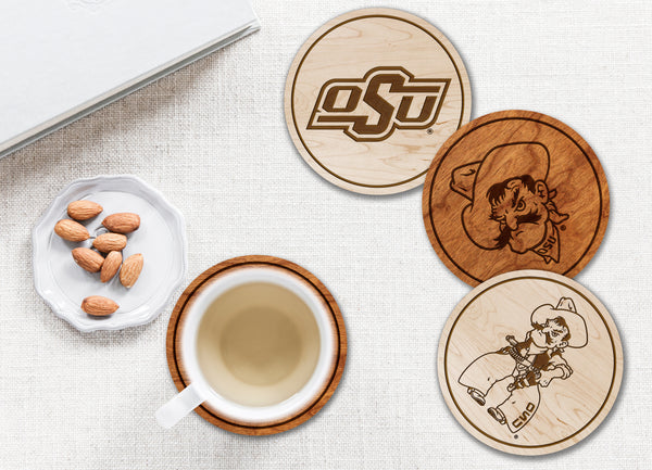 Oklahoma State University Coaster Pistol Pete Head