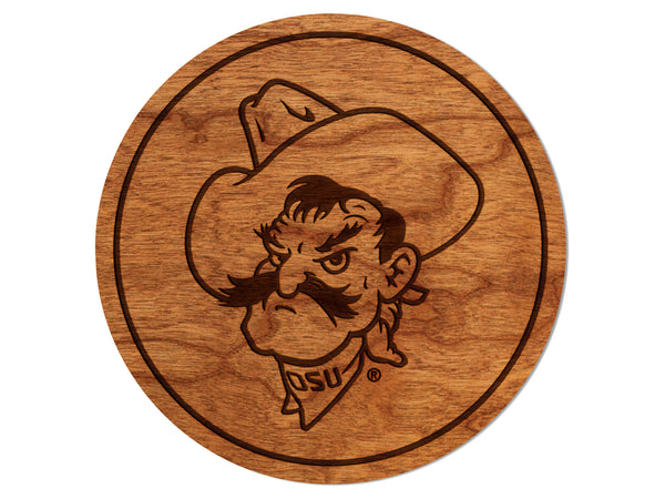 Oklahoma State University Coaster Pistol Pete Head