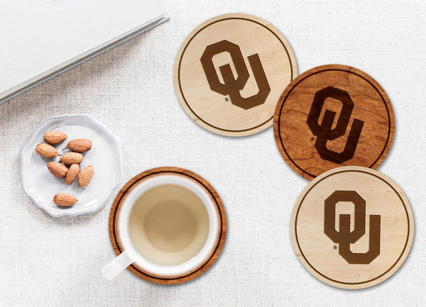 Oklahoma University Coaster OU Logo