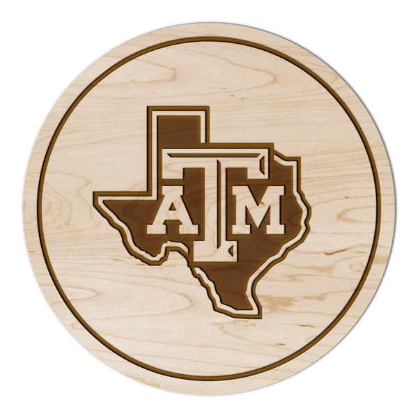 Texas A&M Coaster Block TAM on State