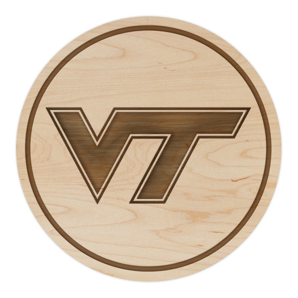 Virginia Tech Coaster VT Logo