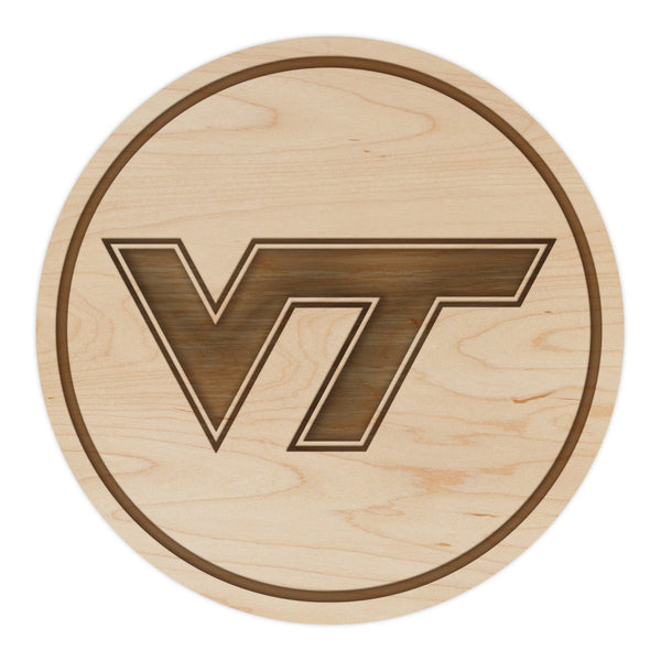 Virginia Tech Coaster VT Logo