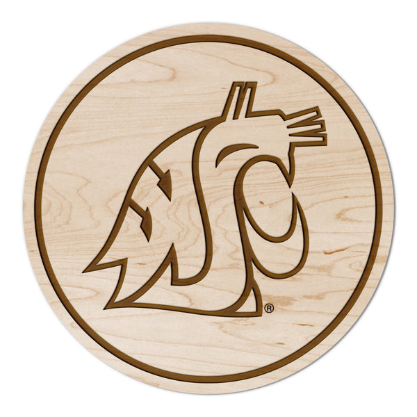 Washington State University Coaster WSU Cougar Head