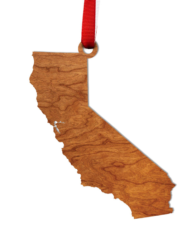 State Silhouette Ornament California