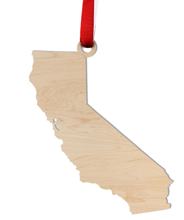 State Silhouette Ornament California