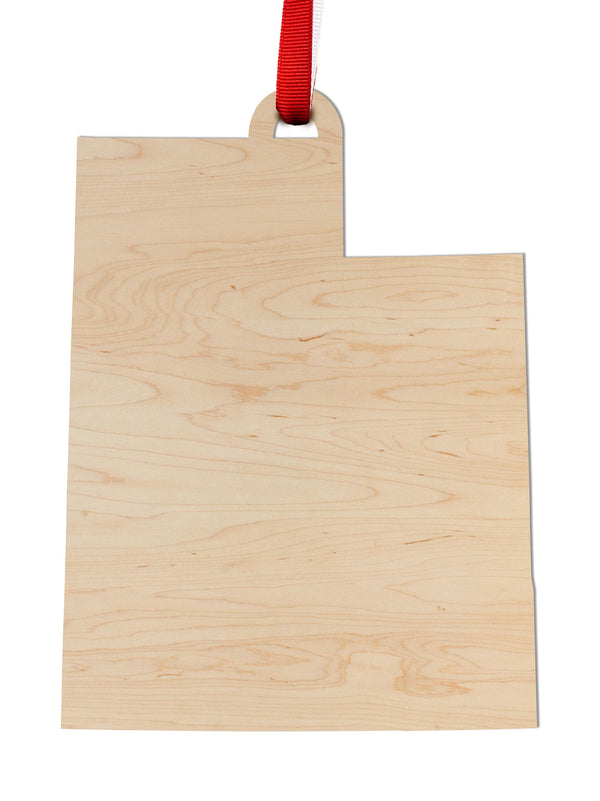 State Silhouette Ornament Utah