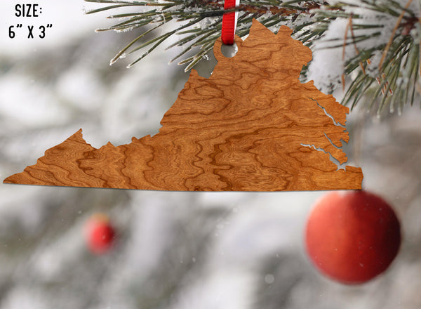 State Silhouette Ornament Virginia