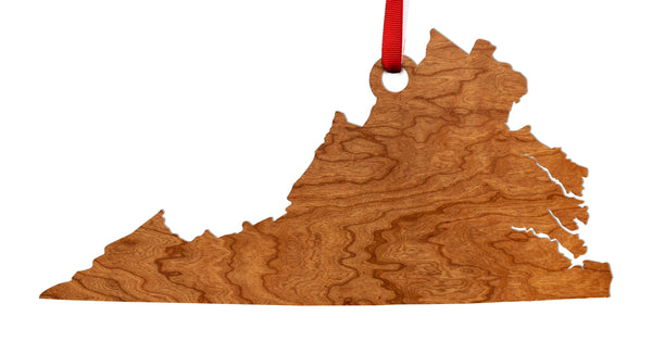 State Silhouette Ornament Virginia